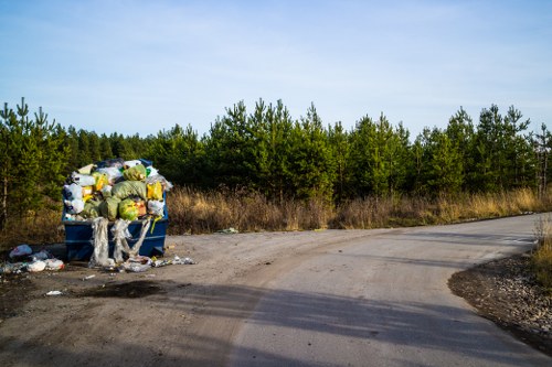 Recycling center handling construction waste