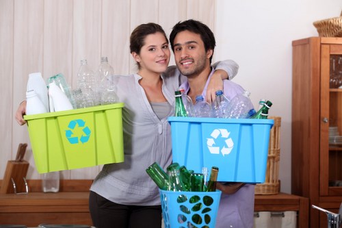 Variety of builders waste materials ready for disposal
